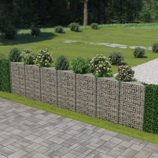 Gabion Wall Galvanised Steel 450x30x100 Cm Image 2
