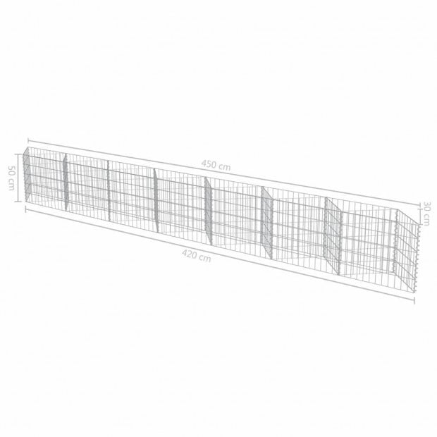 Gabion Wall Galvanised Steel 450x30x50 Cm Image 7
