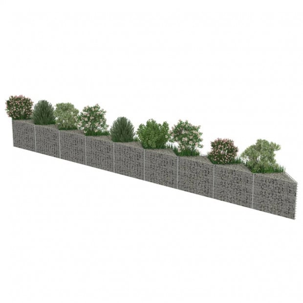 Gabion Wall Galvanised Steel 630x30x50 Cm