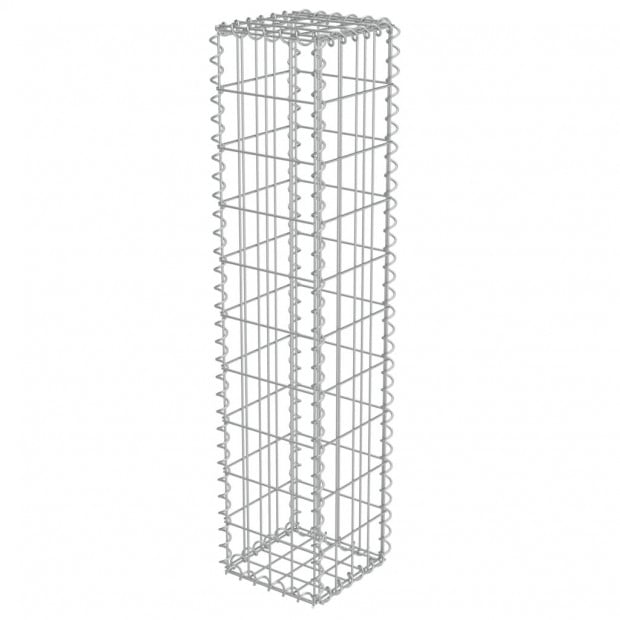 Gabion Wall With Covers Galvanised Steel 20x20x100 Cm Image 3