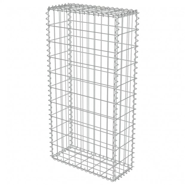 Gabion Wall With Covers Galvanised Steel 50x20x100 Cm Image 2