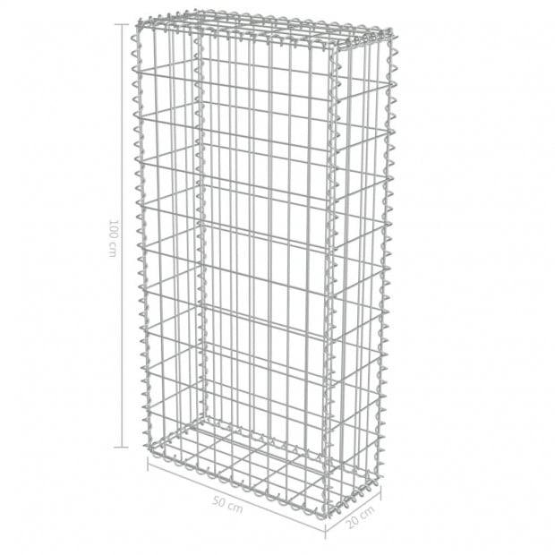 Gabion Wall With Covers Galvanised Steel 50x20x100 Cm Image 6