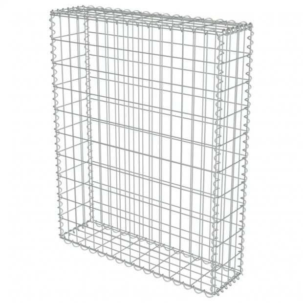 Gabion Wall With Covers Galvanised Steel 80x20x100 Cm Image 3