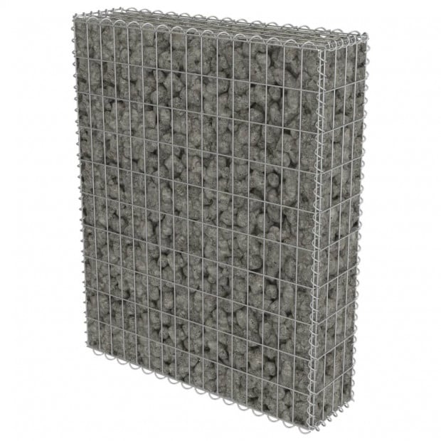 Gabion Wall With Covers Galvanised Steel 80x20x100 Cm