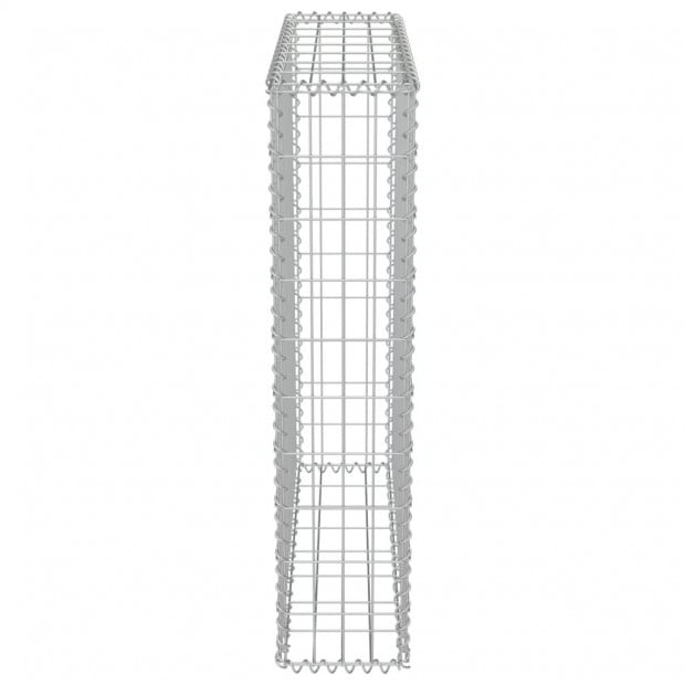 Gabion Wall With Covers Galvanised Steel 80x20x100 Cm Image 5