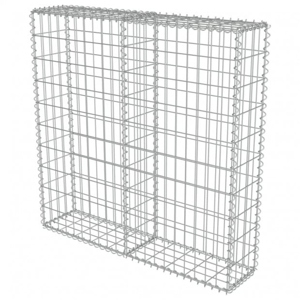 Gabion Wall With Covers Galvanised Steel 100x20x100 Cm Image 3