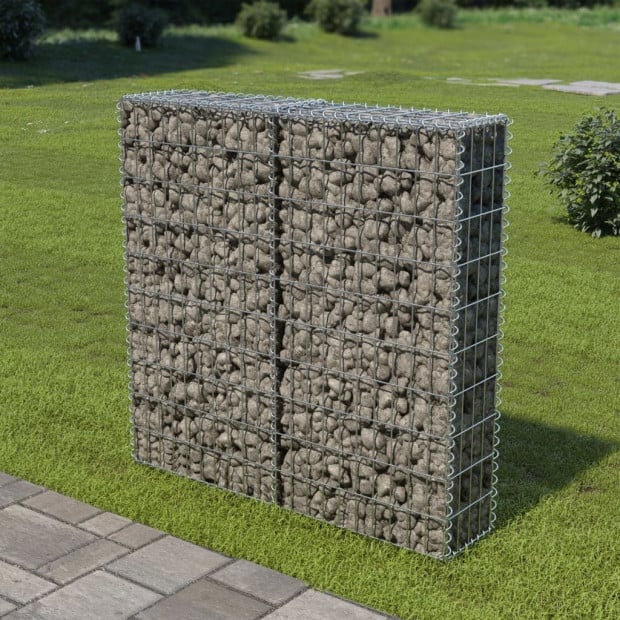 Gabion Wall With Covers Galvanised Steel 100x20x100 Cm Image 2