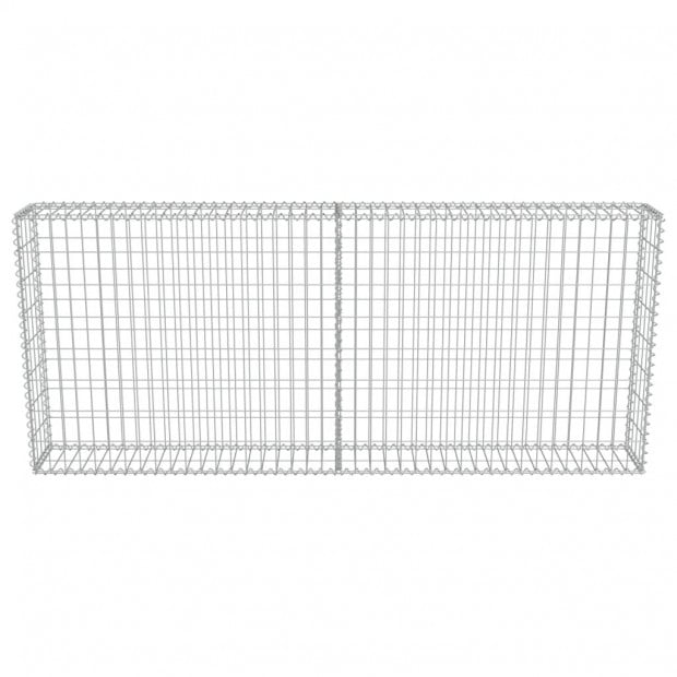 Gabion Wall With Covers Galvanised Steel 200x20x85 Cm Image 4