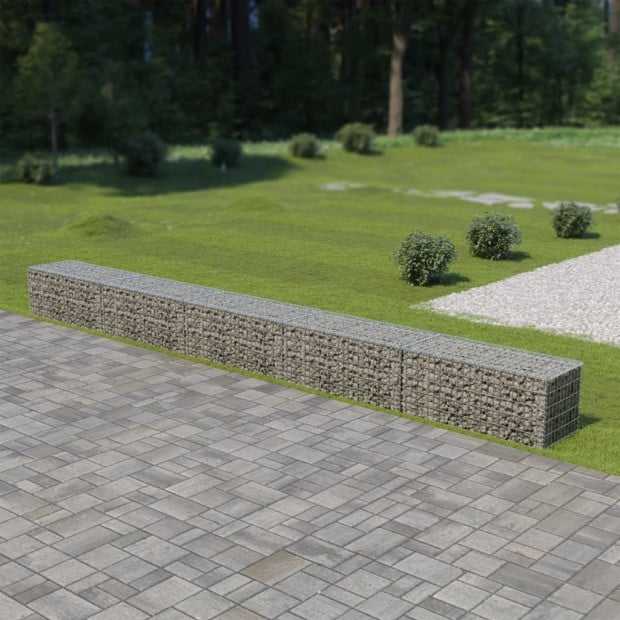 Gabion Wall With Covers Galvanised Steel 600x50x50 Cm Image 2