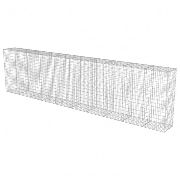 Gabion Wall With Covers Galvanised Steel 600x50x150 Cm Image 3
