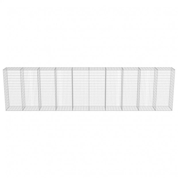 Gabion Wall With Covers Galvanised Steel 600x50x150 Cm Image 4