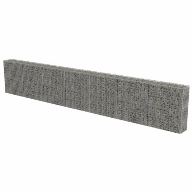 Gabion Wall With Covers Galvanised Steel 600x30x100 Cm