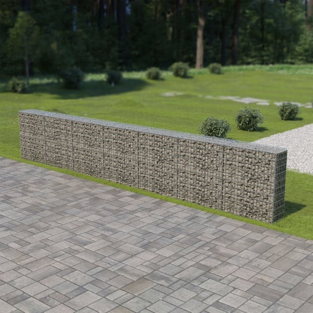 Gabion Wall With Covers Galvanised Steel 600x30x100 Cm Image 2
