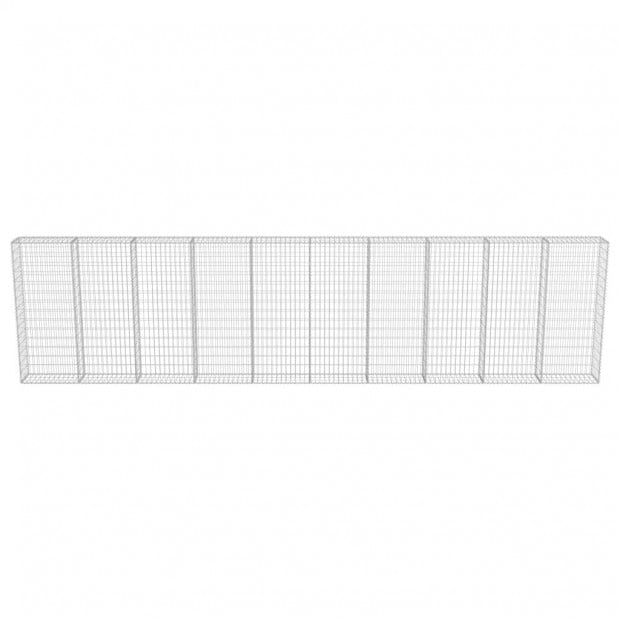 Gabion Wall With Covers Galvanised Steel 600x30x150 Cm Image 4