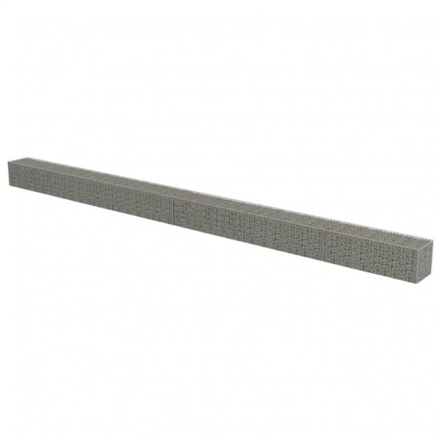 Gabion Wall With Covers Galvanised Steel 900x50x50 Cm