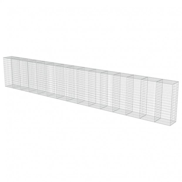 Gabion Wall With Covers Galvanised Steel 900x50x150 Cm Image 3