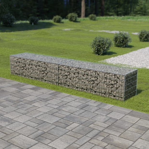 Gabion Wall With Covers Galvanised Steel 300x50x50 Cm Image 2