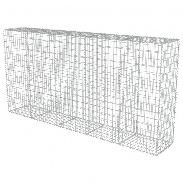 Gabion Wall With Covers Galvanised Steel 300x50x150 Cm Image 3