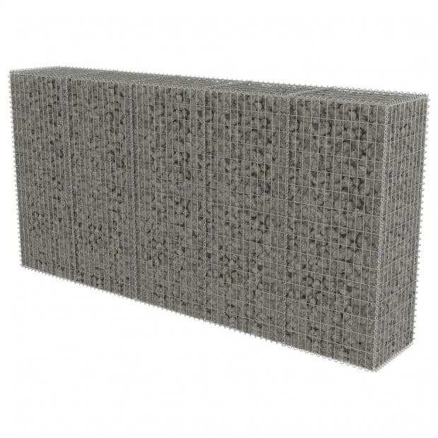 Gabion Wall With Covers Galvanised Steel 300x50x150 Cm