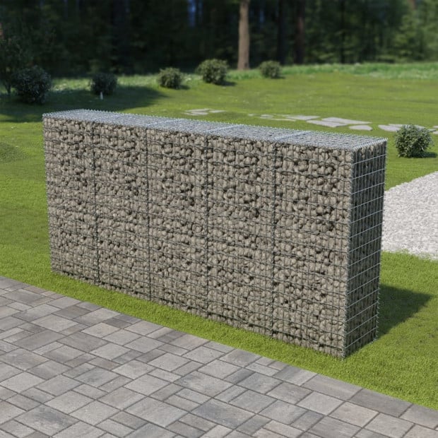 Gabion Wall With Covers Galvanised Steel 300x50x150 Cm Image 2