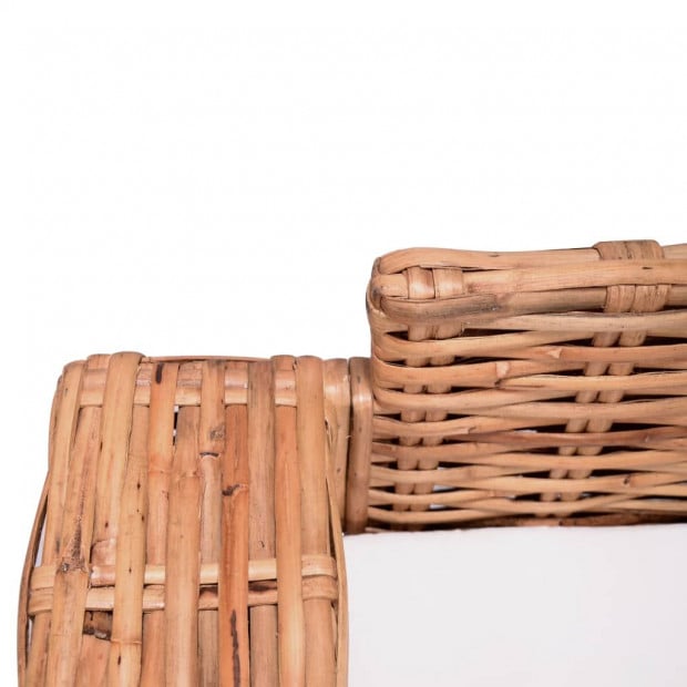 3-seater Garden Sofa Natural Rattan Image 3