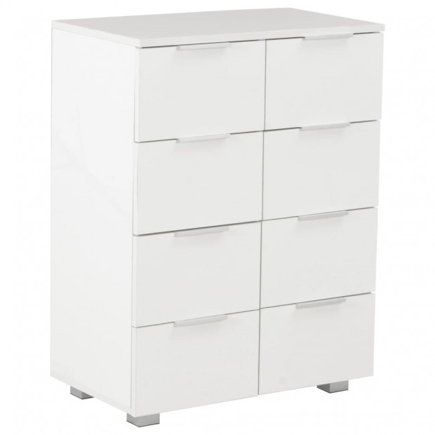 Sideboard High Gloss White 60x35x76 Cm Chipboard Image 2
