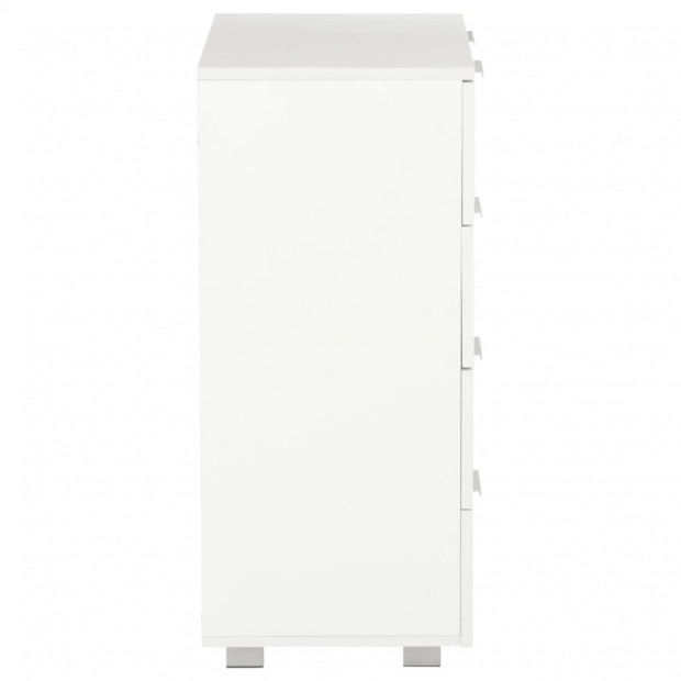 Sideboard High Gloss White 60x35x76 Cm Chipboard Image 5