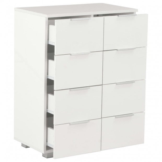 Sideboard High Gloss White 60x35x76 Cm Chipboard Image 7