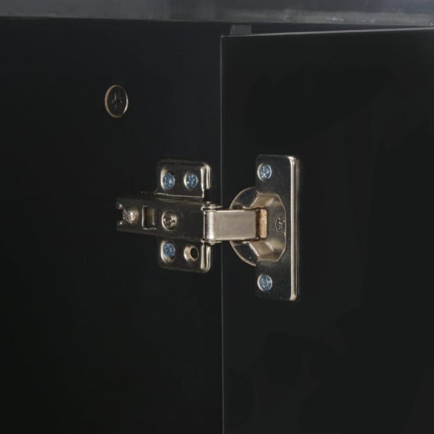 Sideboard High Gloss Black 71x35x76 Cm Chipboard Image 3