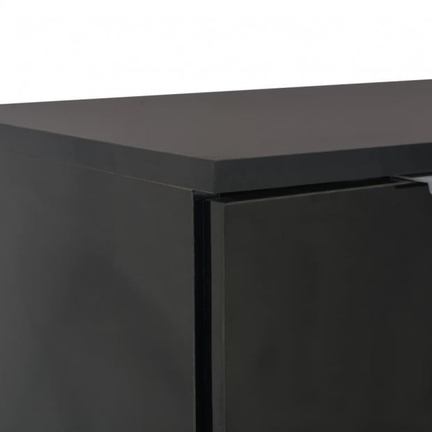 Sideboard High Gloss Black 71x35x76 Cm Chipboard Image 7