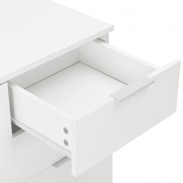 Sideboard High Gloss White 107x35x76 Cm Image 7