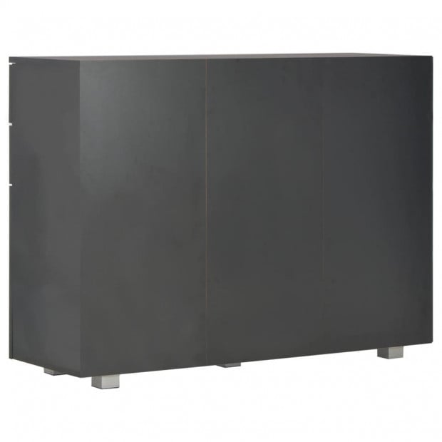 Sideboard High Gloss Black 107x35x76 Cm Image 6