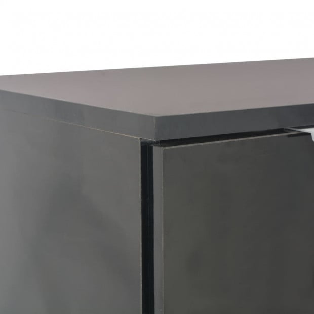 Sideboard High Gloss Black 107x35x76 Cm Image 7