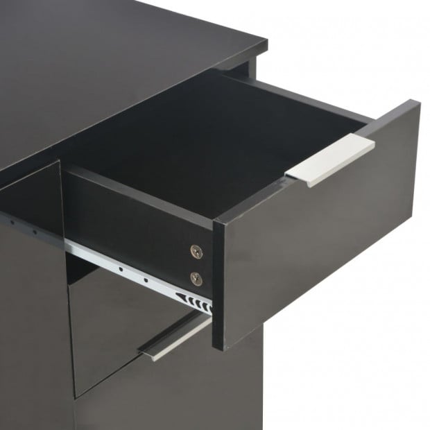 Sideboard High Gloss Black 107x35x76 Cm Image 8