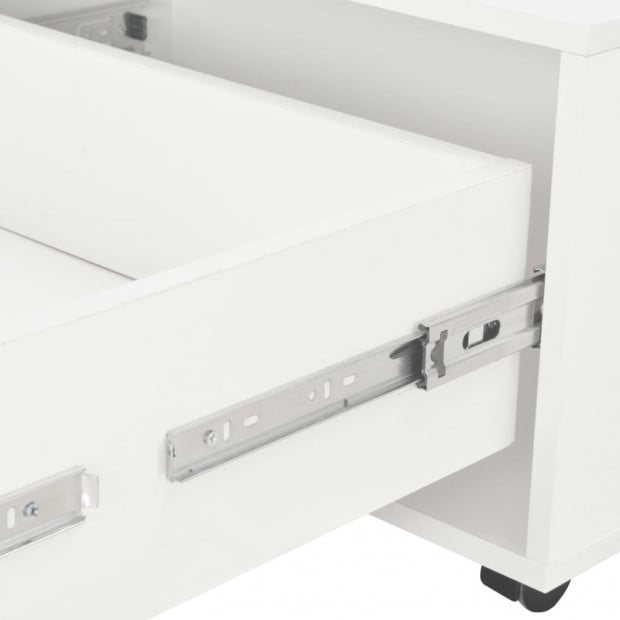 Coffee Table High Gloss White 60x60x35 Cm Chipboard Image 6