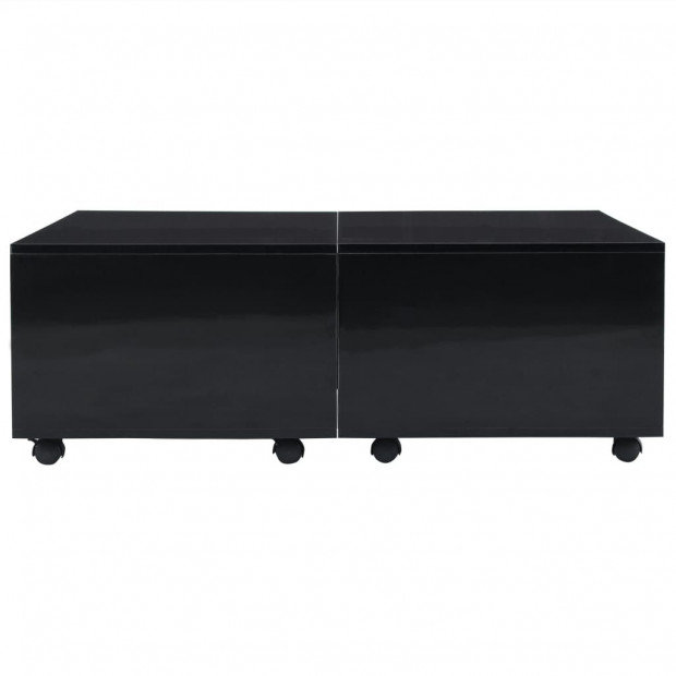 Coffee Table High Gloss Black 100x100x35 Cm Image 4