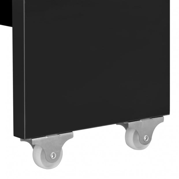 Extendable Dining Table High Gloss Black 175x90x75 Cm Image 6