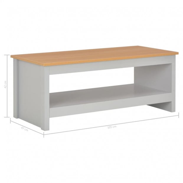 Coffee Table Grey 105x47x42 Cm Image 6