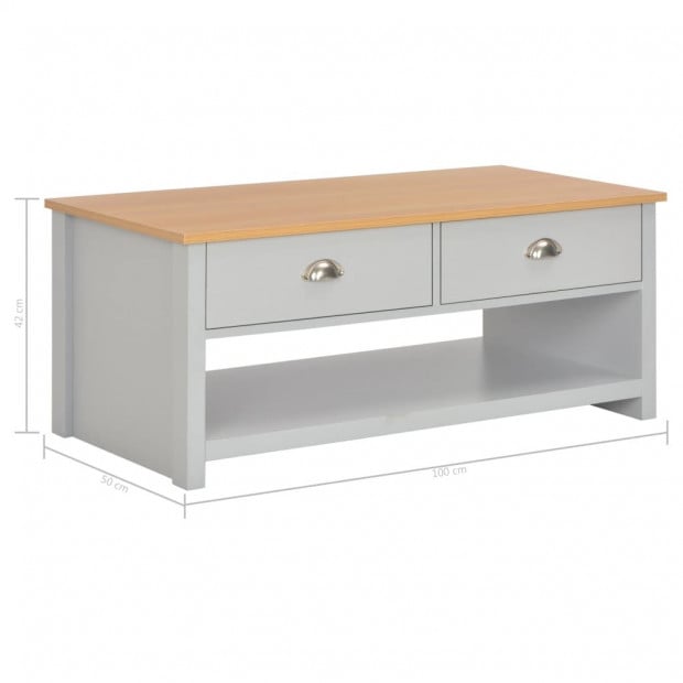 Coffee Table Grey 100x50x42 Cm Image 9
