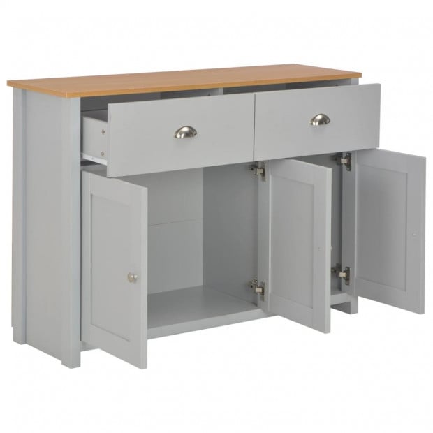 Sideboard Grey 112x35x81 Cm Image 5