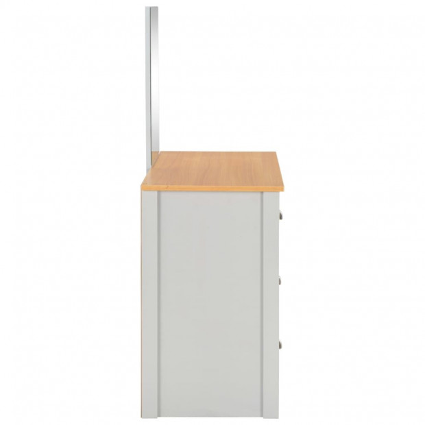 Dressing Table With Mirror And Stool Grey 104x45x131 Cm Image 6