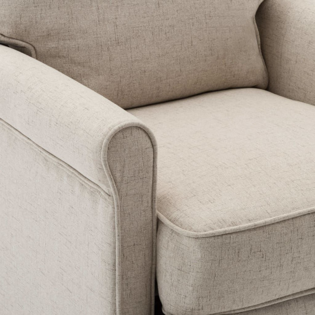Tv Recliner Chair Cream Fabric Image 3