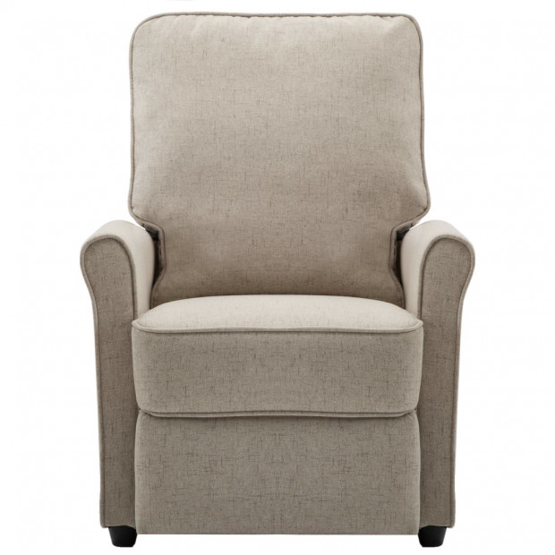 Tv Recliner Chair Cream Fabric Image 5