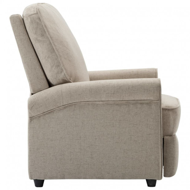 Tv Recliner Chair Cream Fabric Image 6