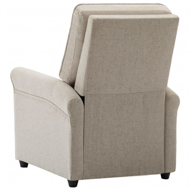 Tv Recliner Chair Cream Fabric Image 7