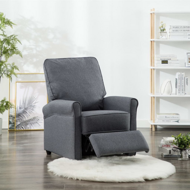 Tv Recliner Chair Dark Grey Fabric Image 4