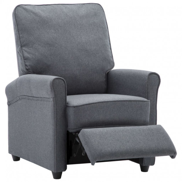 Tv Recliner Chair Dark Grey Fabric Image 8