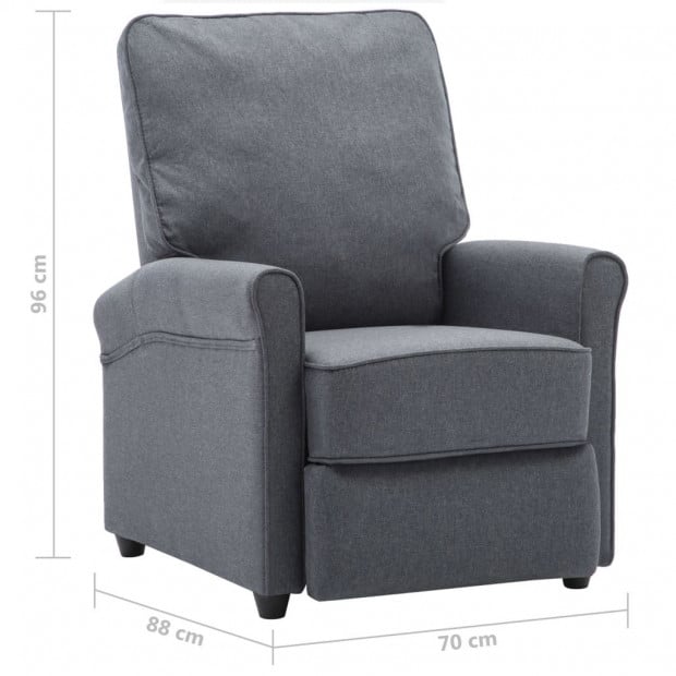 Tv Recliner Chair Dark Grey Fabric Image 9