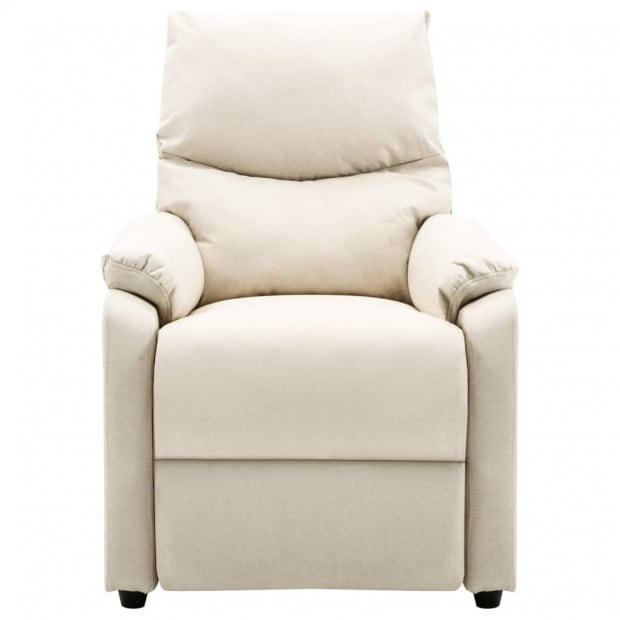 Tv Recliner Cream Fabric Image 6