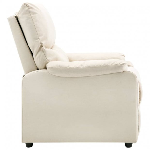 Tv Recliner Cream Fabric Image 7